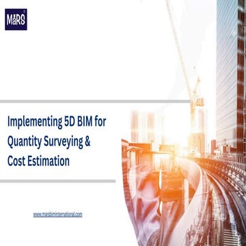 Implementing 5D BIM for Quantity Surveying and Cost Estimation | PPT