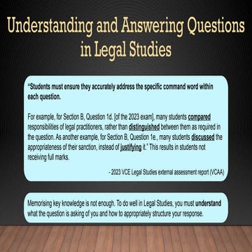 Mastering Legal Studies: Understanding and Answering Exam Questions ...