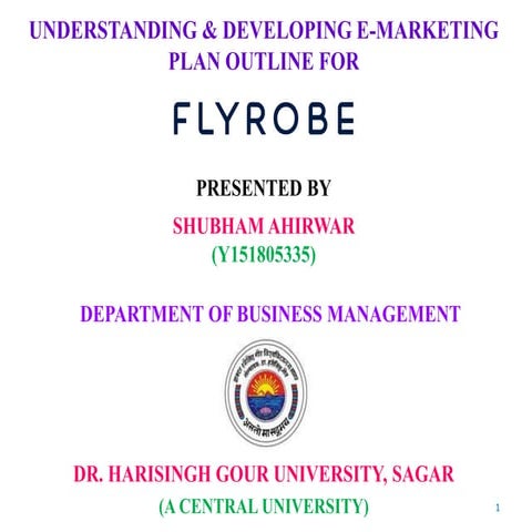 E-marketing plan outline for 'Flyrobe'