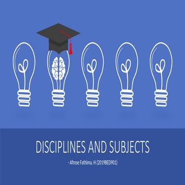 Understanding Academic Disciplines and Subjects: Concepts and Teaching ...