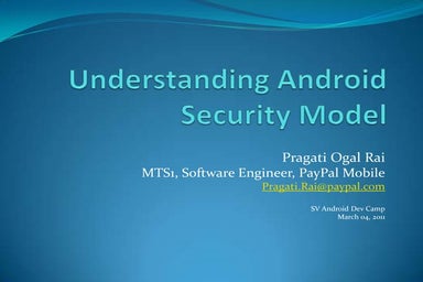 Understanding android security model