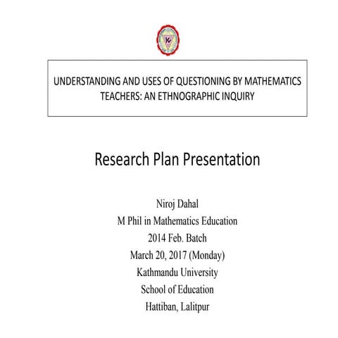 Understanding and uses of questioning by Niroj Dahal