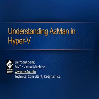 Understanding AzMan In Hyper-V