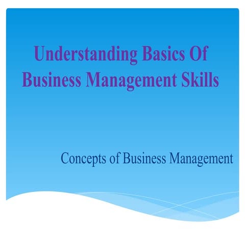Comprehensive Guide to Business Management Skills and Human Resource ...