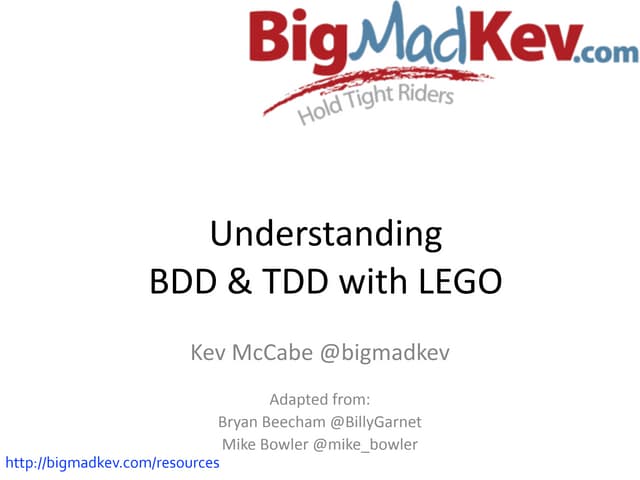 Understanding bdd and tdd with lego