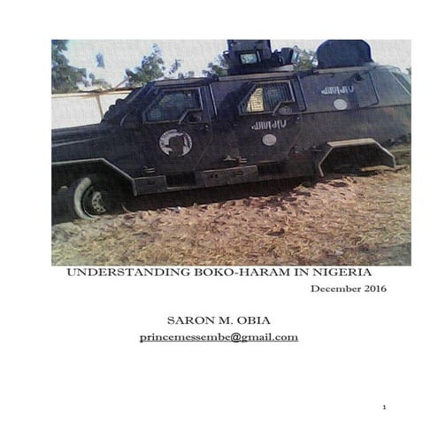 Understanding boko haram in nigeria