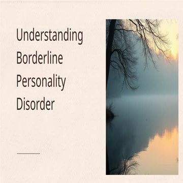 BODERLINE PERSONALITY DISORDER | PPTX