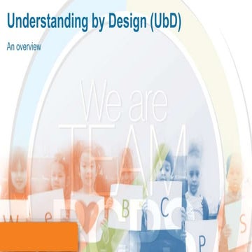 Understanding by design an overview