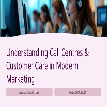 Understanding Call Centres and Data Management | PPTX