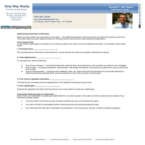 Understanding capital gains in real estate