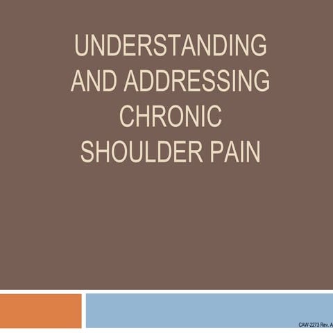 Understanding Chronic Shoulder Pain