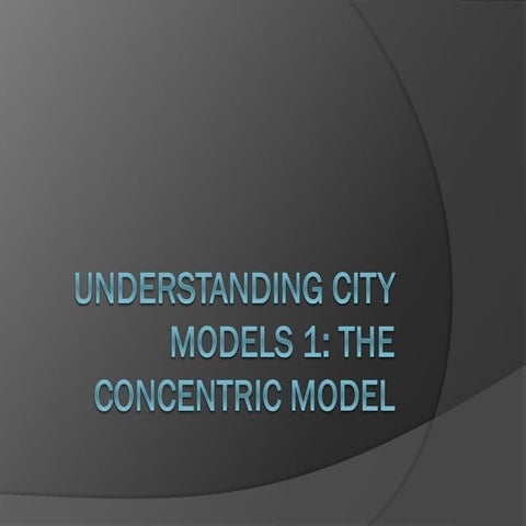 Understanding city models 1