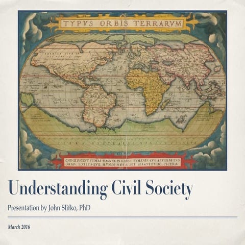 Understanding Civil Society presentation by John Slifko, PhD