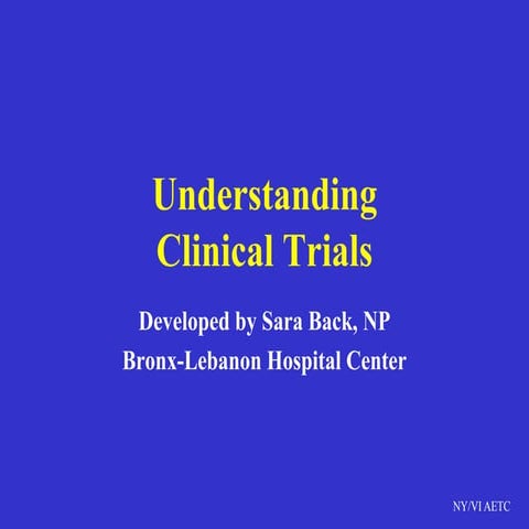 Understanding clinical trials