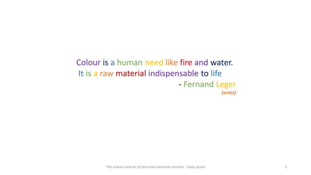 Understanding colour
