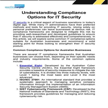 Understanding Compliance Options for IT Security.pdf