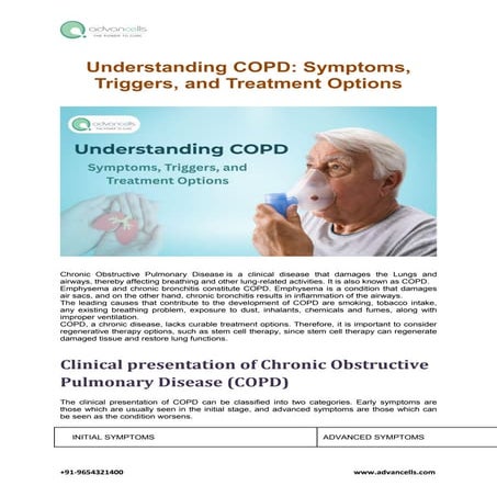 Understanding COPD: Symptoms, Triggers, and Treatment Options