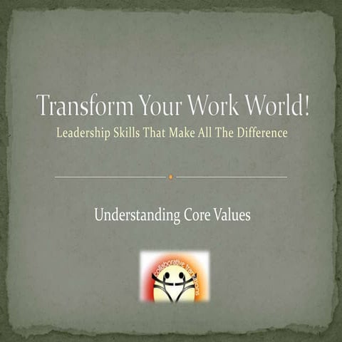 Understanding core values