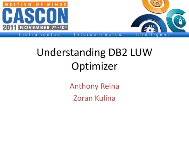Understanding DB2 Optimizer