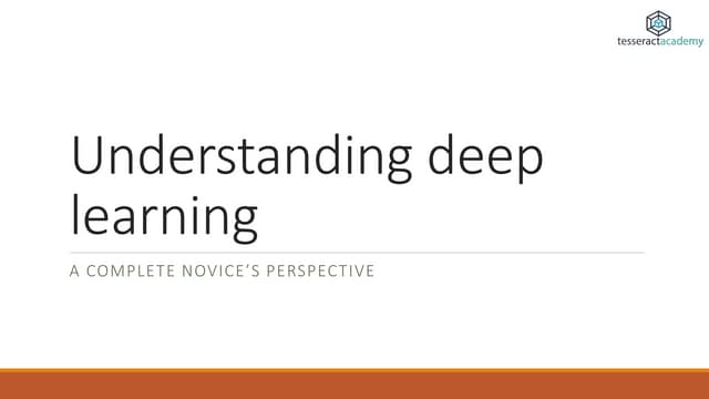 Understanding deep learning