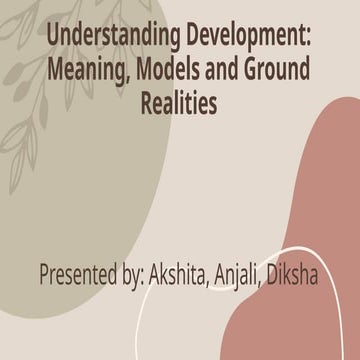 Understanding Development: Models, Realities, and Village Perspectives ...