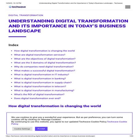 Understanding Digital Transformation and Its Importance in Today’s Business L...