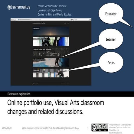 Visual arts classroom changes post- online portfolio appropriation and discussions