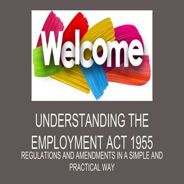 Understanding Malaysian Employment Act 1955