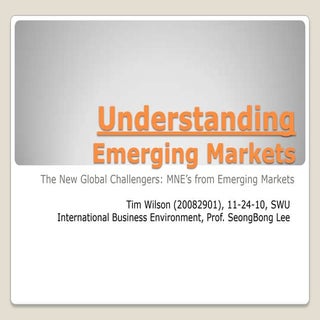 Understanding emerging markets