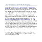 Understanding export packaging | PDF