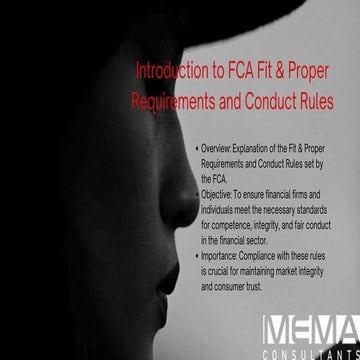 Understanding FCA Fit and Proper Requirements & Conduct Rules | PDF