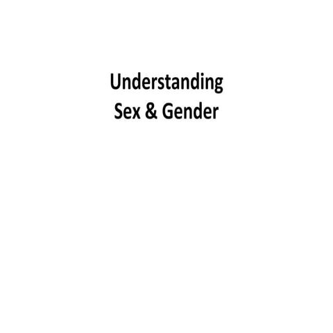 Understanding gender