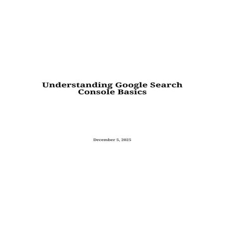 Understanding Google Search Console.pdf. | PDF