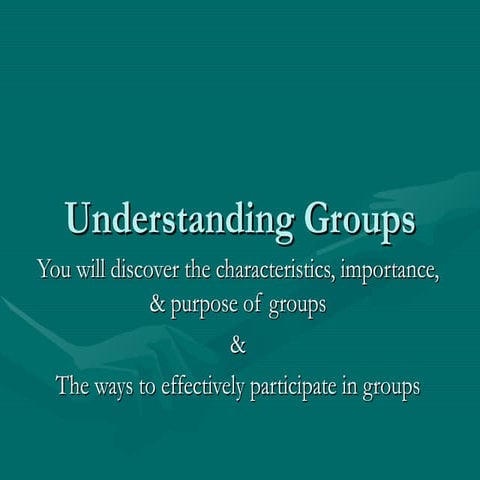 Understanding groups