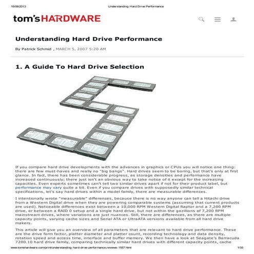 Understanding hard drive performance