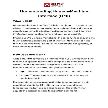 Understanding (Human Machine Interface): A Simple Guide