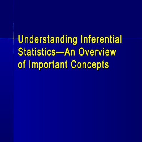 Understanding inferential statistics