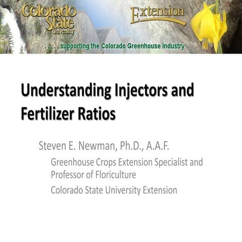 Understanding Injectors And Fertilizer Ratios