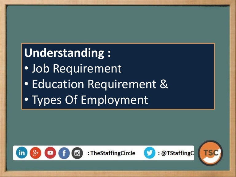 Education Levels And Requirements For Employment – GRWZC