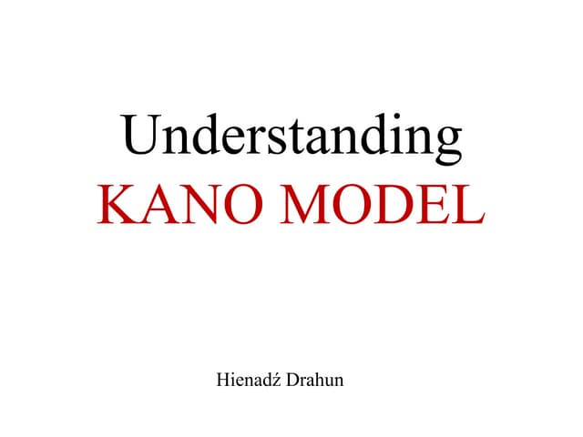 9 Secrets of Kano Model