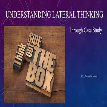 Understanding Lateral Thinking
