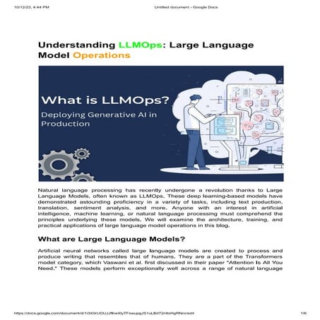 Understanding LLMOps-Large Language Model Operations