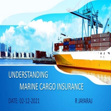 MARINE CARGO INSURANCE