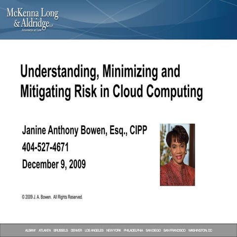 Understanding Minimizing And Mitigating Risk In Cloud Computing