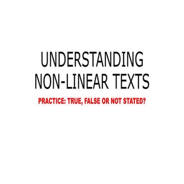 Understanding non linear texts (infographics) | PPTX
