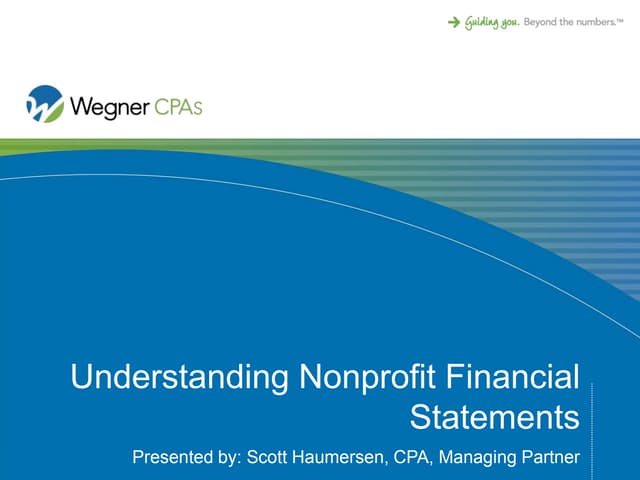 Understanding Nonprofit Financial Statements