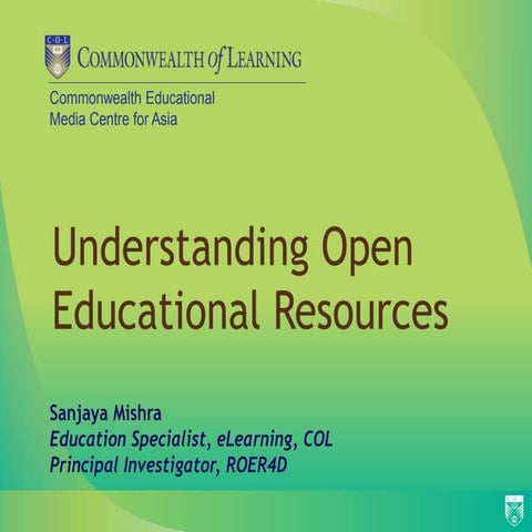 Understanding Open Educational Resources