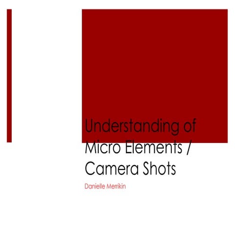 Understanding of camera shots 