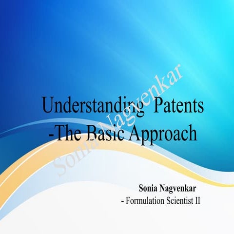 Understanding patents