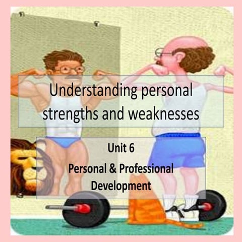 (SWOT) Understanding personal strengths and weaknesses